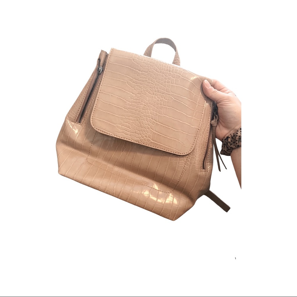 Taupe/Nude Backpack Purse